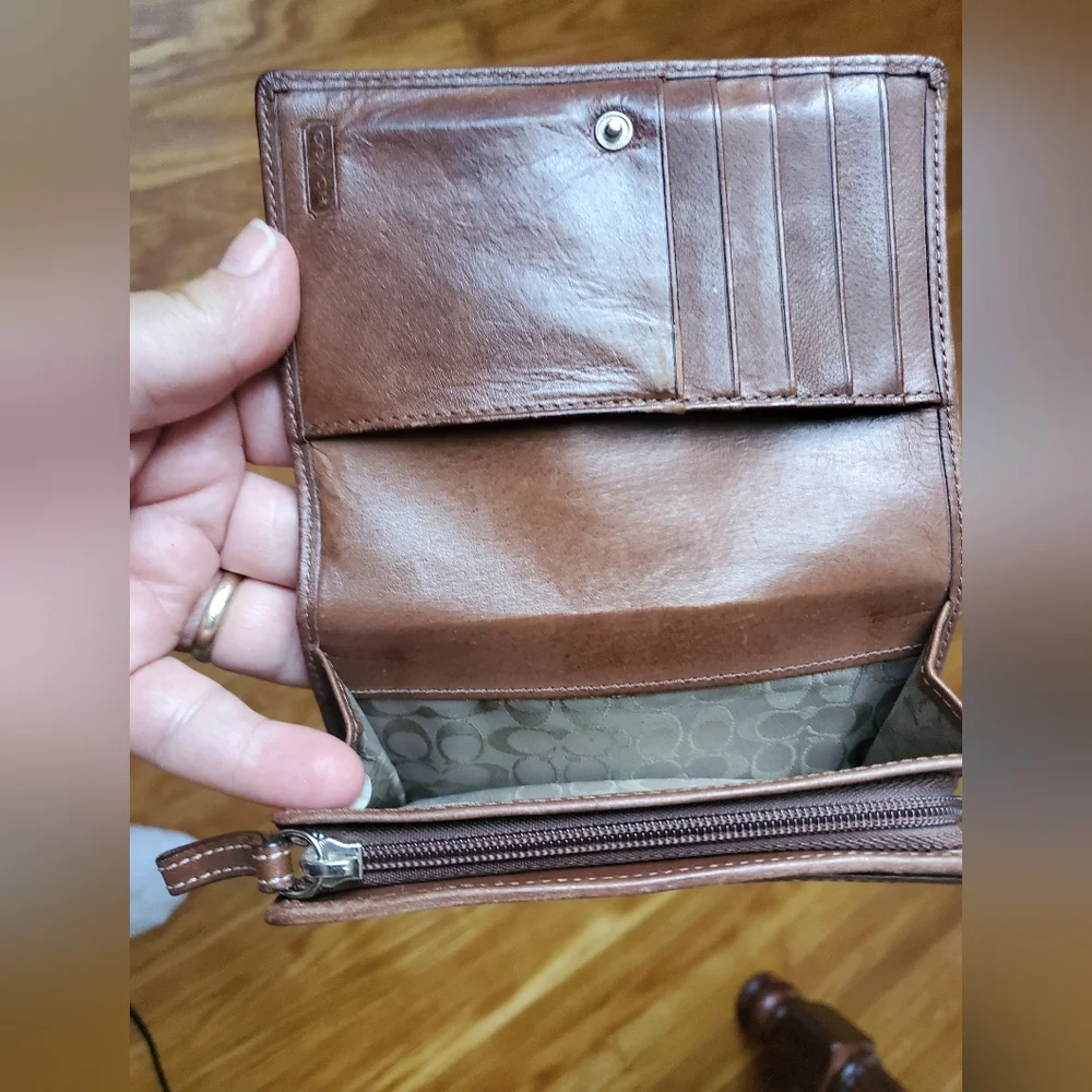 Y2K COACH Classic  Legacy Vintage Brown Leather Men's Wallet